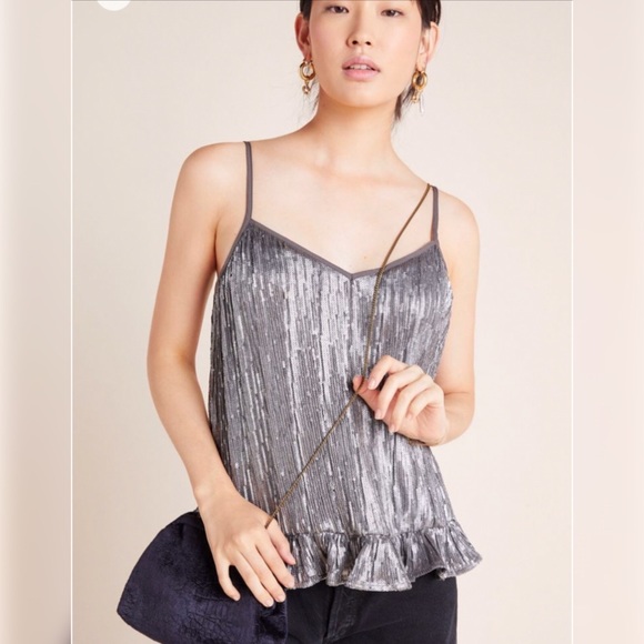 Anthropologie Tops - Anthropologie Amelie beaded cami top